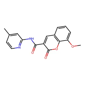 8-methoxy-N-(4-methylpyridin-2-yl)-2-oxo-2H-chromene-3-carboxamide structure