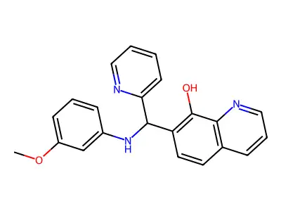 7-{[(3-Methoxyphenyl)amino](pyridin-2-yl)methyl}quinolin-8-ol structure