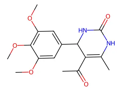 5-acetyl-6-methyl-4-(3,4,5-trimethoxyphenyl)-3,4-dihydropyrimidin-2(1H)-one structure
