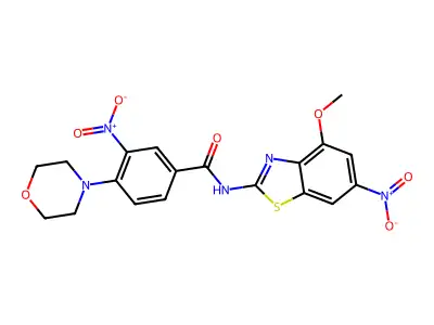 N-(4-methoxy-6-nitrobenzo[d]thiazol-2-yl)-4-morpholino-3-nitrobenzamide structure