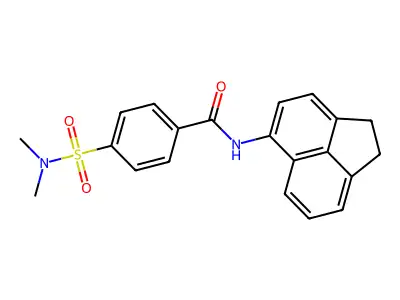 N-(1,2-dihydroacenaphthylen-5-yl)-4-(dimethylsulfamoyl)benzamide structure