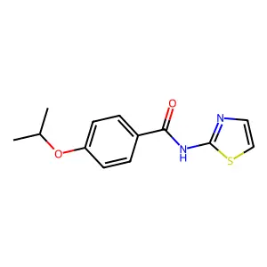 4-(propan-2-yloxy)-N-(1,3-thiazol-2-yl)benzamide structure