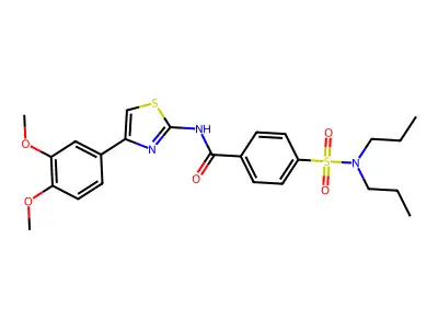 N-[4-(3,4-dimethoxyphenyl)-1,3-thiazol-2-yl]-4-(dipropylsulfamoyl)benzamide structure