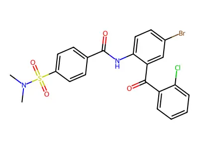 N-[4-bromo-2-(2-chlorobenzoyl)phenyl]-4-(dimethylsulfamoyl)benzamide structure