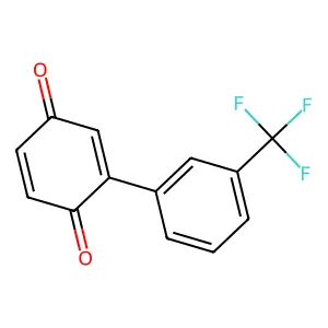 2-[3-(Trifluoromethyl)phenyl]cyclohexa-2,5-diene-1,4-dione structure