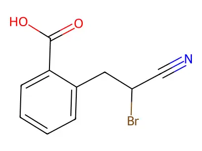 2-(2-Bromo-2-cyanoethyl)benzoic acid structure