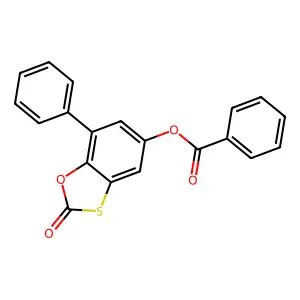 2-氧代-7-苯基-1,3-苯并氧硫杂环戊-5-基苯甲酸酯 structure