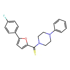(5-(4-Fluorophenyl)furan-2-yl)(4-phenylpiperazin-1-yl)methanethione structure