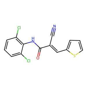 (Z)-2-Cyano-N-(2,6-dichlorophenyl)-3-thiophen-2-ylprop-2-enamide structure