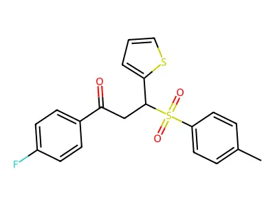 1-(4-Fluorophenyl)-3-(thiophen-2-yl)-3-tosylpropan-1-one structure