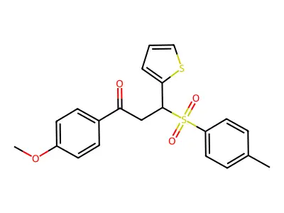 1-(4-Methoxyphenyl)-3-(thiophen-2-yl)-3-tosylpropan-1-one structure