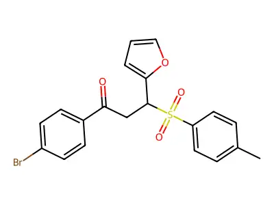 1-(4-Bromophenyl)-3-(furan-2-yl)-3-tosylpropan-1-one structure
