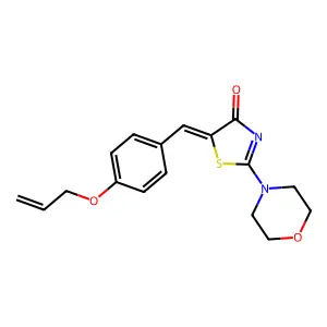 (E)-5-(4-(allyloxy)benzylidene)-2-morpholinothiazol-4(5H)-one structure