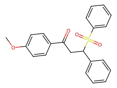 1-(4-Methoxyphenyl)-3-phenyl-3-(phenylsulfonyl)propan-1-one structure
