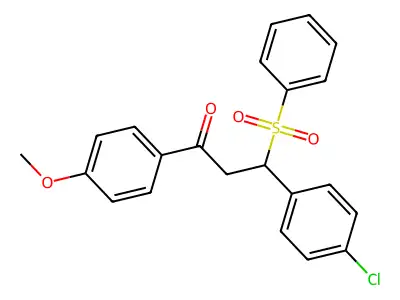 3-(4-Chlorophenyl)-1-(4-methoxyphenyl)-3-(phenylsulfonyl)propan-1-one structure