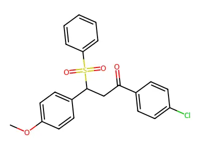 1-(4-Chlorophenyl)-3-(4-methoxyphenyl)-3-(phenylsulfonyl)propan-1-one structure