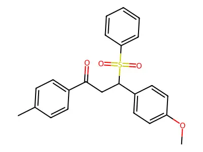 3-(Benzenesulfonyl)-3-(4-methoxyphenyl)-1-(4-methylphenyl)propan-1-one structure