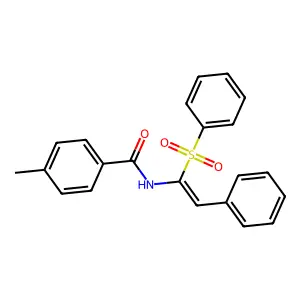 4-methyl-N-[(Z)-2-phenyl-1-(phenylsulfonyl)ethenyl]benzamide structure