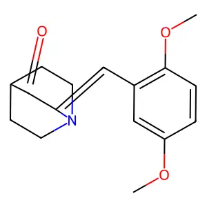 2-[(2,5-Dimethoxyphenyl)methylidene]-1-azabicyclo[2.2.2]octan-3-one structure
