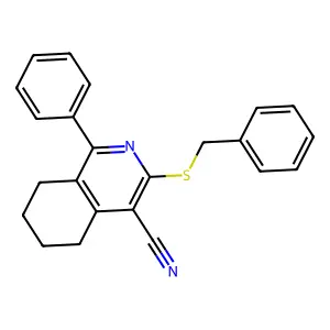 3-(Benzylsulfanyl)-1-phenyl-5,6,7,8-tetrahydroisoquinoline-4-carbonitrile structure