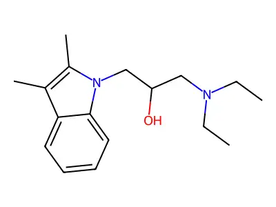 1-(diethylamino)-3-(2,3-dimethyl-1H-indol-1-yl)propan-2-ol structure