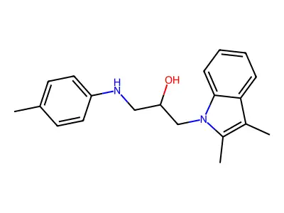 1-(2,3-Dimethylindol-1-yl)-3-(4-methylanilino)propan-2-ol structure