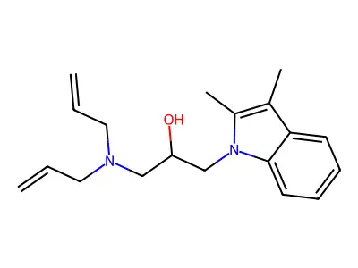 1-(Diallylamino)-3-(2,3-dimethyl-1H-indol-1-YL)propan-2-OL structure