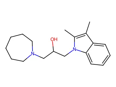 1-(azepan-1-yl)-3-(2,3-dimethyl-1H-indol-1-yl)propan-2-ol structure