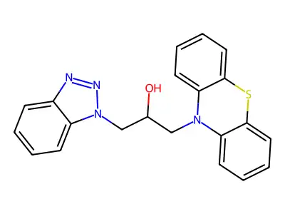 1-(1-Benzotriazolyl)-3-(10-phenothiazinyl)-2-propanol structure