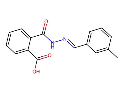 2-({2-[(E)-(3-Methylphenyl)methylidene]hydrazino}carbonyl)benzoic acid structure