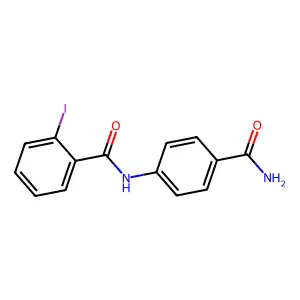 N-[4-(aminocarbonyl)phenyl]-2-iodobenzamide structure