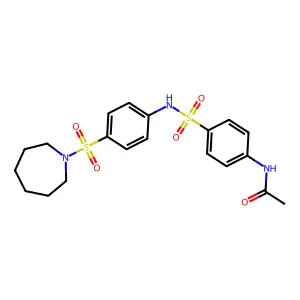 N-[4-({[4-(1-azepanylsulfonyl)phenyl]amino}sulfonyl)phenyl]acetamide structure