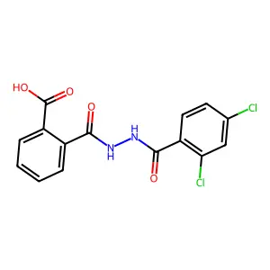 2-{[2-(2,4-Dichlorobenzoyl)hydrazino]carbonyl}benzoic acid structure