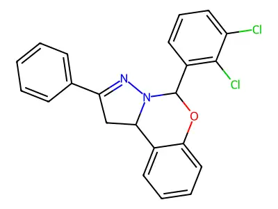 5-(2,3-Dichlorophenyl)-2-phenyl-1,10b-dihydropyrazolo[1,5-c][1,3]benzoxazine structure