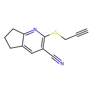 2-(2-propynylsulfanyl)-6,7-dihydro-5H-cyclopenta[b]pyridine-3-carbonitrile structure