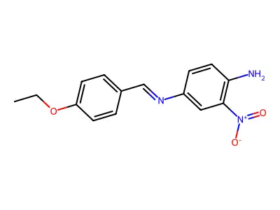 N~4~-(4-ethoxybenzylidene)-2-nitro-1,4-benzenediamine structure