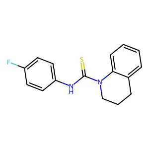 N-(4-fluorophenyl)-3,4-dihydro-1(2H)-quinolinecarbothioamide structure