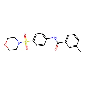3-methyl-N-[4-(4-morpholinylsulfonyl)phenyl]benzamide structure