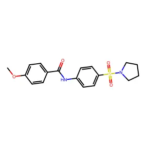 4-methoxy-N-[4-(1-pyrrolidinylsulfonyl)phenyl]benzamide structure