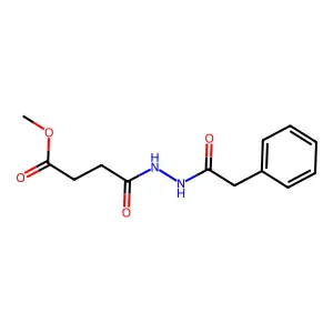 Methyl 4-oxo-4-[2-(phenylacetyl)hydrazino]butanoate structure