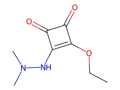 3-(2,2-Dimethylhydrazino)-4-ethoxycyclobut-3-ene-1,2-dione structure
