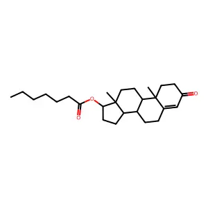 庚酸睾酮 structure