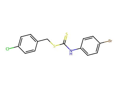 Carbanilic acid, p-bromodithio-, p-chlorobenzyl ester structure