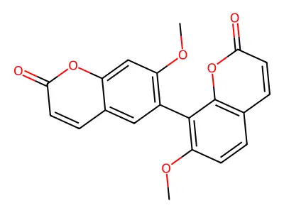 7-Methoxy-8-(7-Methoxy-2-Oxochromen-6-Yl)Chromen-2-One structure