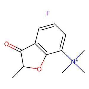 N,N,N,2-Tetramethyl-3-oxo-2,3-dihydro-1-benzofuran-7-aminium iodide structure