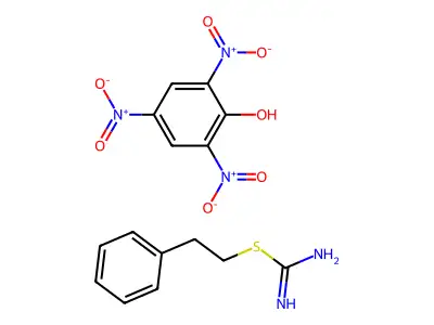 2-Phenylethyl carbamimidothioate;2,4,6-trinitrophenol structure