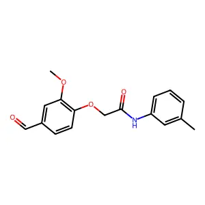 2-(4-formyl-2-methoxyphenoxy)-N-(3-methylphenyl)acetamide structure