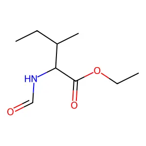 Isoleucine, N-formyl-, ethyl ester structure