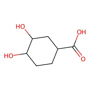 (1S,3S,4R)-3,4-dihydroxycyclohexane-1-carboxylic acid structure