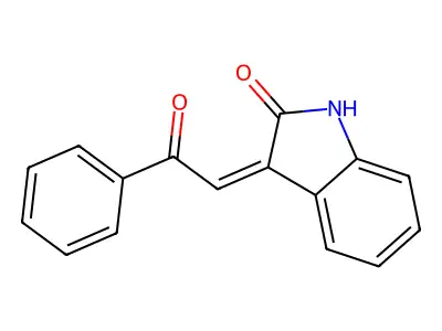 (3Z)-3-(2-oxo-2-phenylethylidene)-1,3-dihydro-2H-indol-2-one structure
